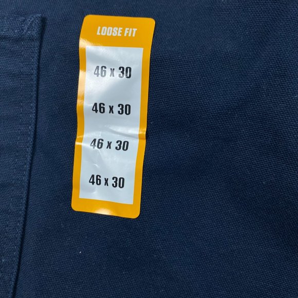 NWT Carhartt Loose Fit Washed Duck Utility Pants Mens 46 x 30 Blue B11 MDT - Picture 6 of 14